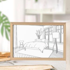 Mesés fényfestmény állítható színhőmérséklettel és fényerővel - képkeretbe épített éjszakai LED világítás - 20x26 cm (BBJ) - Image 9