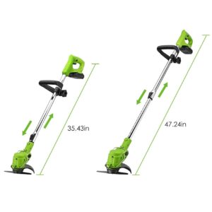 Flinke YY-GCJ100 akkumulátoros fűkasza teleszkópos nyéllel, cserélhető vágófejekkel, alacsony zajszinttel és 24 V Li-ion akkumulátorral - zöld (BBV) - Image 6