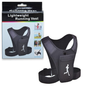 Jól szellőző, állítható méretű unisex futómellény - mobiltelefon tartóval (BBM) (FX) - Image 3