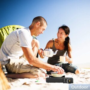 Hordozható kemping gázfőző alumínium égőfejjel és piezo automatikus gyújtóval (BBV) - Image 7