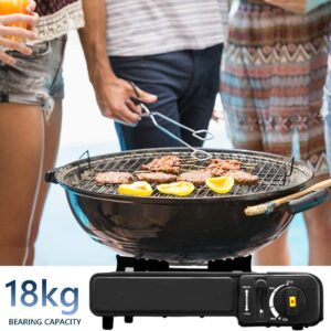 Hordozható kemping gázfőző alumínium égőfejjel és piezo automatikus gyújtóval (BBV) - Image 4