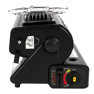 2in1 hordozható gázfőző és sátorfűtő kempingezéshez és horgászathoz nagyméretű főzőráccsal (BBL) - Image 6