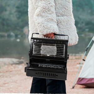 2in1 hordozható gázfőző és sátorfűtő kempingezéshez és horgászathoz nagyméretű főzőráccsal (BBL) - Image 3