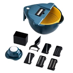 2in1 konyhai szeletelőkészlet és giroszkópos szűrőtál - multifunkciós előkészítő szett gyümölcsökhoz és zöldségekhez (BBV) - Image 7