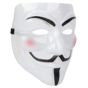 Guy Fawkes maszk - Anonymus maszk - V mint Vérbosszú maszk univerzáis méretben - fehér (BBL) - Image 8