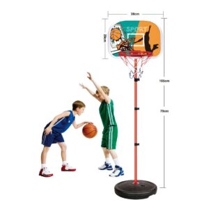 80-200 cm-ig állítható magasságú, állványos gyermek kosárlabda palánk hálóval kül- és beltérre (BBJ) - Image 6