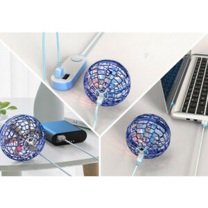 Gyro Ball trükkös LED-es akkumulátoros lebegő labda, USB - 360°-ban forog (BBJ) - Image 5