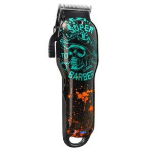 Professzionális hajnyíró színes grafikai mintával - 3 cserélhető fejjel, beépített akkumulátorral (BBV) - Image 3