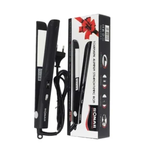 Sonar hajvasaló - kerámialapos professzionális hajegyenesítő készülék - kíméletes a hajhoz, 170-190°C-ra melegíthető fel - 45W (BBV) - Image 3