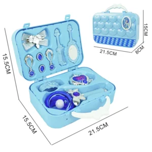 Elza hercegnős szépítkező készlet bőröndben kislányoknak - zenélő és világító varázspálcával, fésűvel, tükörrel és ékszerekkel (BBLPJ) - Image 10