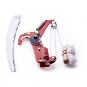 Hernyózó olló - 2in1 ágvágó olló és fűrész magas fák metszéséhez - zsinóros ágvágó szerszám (BBA) - Image 3