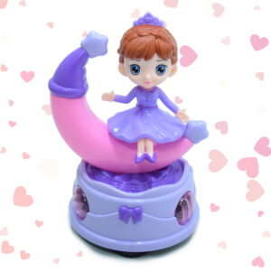 Zenélő, forgó, világító mesebeli hercegnő – holdacskán ülő szépség (BBJ) - Image 3