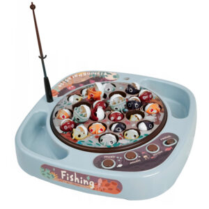 Készségfejlesztő asztali társasjáték gyerekeknek - horgászos játék mágneses pecabotokkal, forgó táblával és 24 kifogható halacskával (BBJ) - Image 5