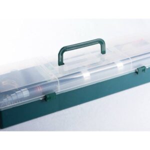 Horgászfelszerelés dobozban, karbonszálas horgászbottal, csalikkal, súlyokkal (BBL) - Image 3