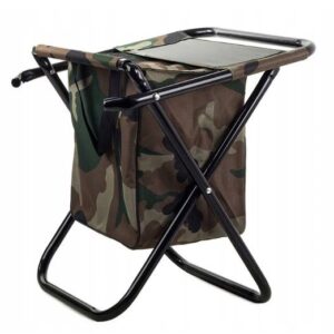 2in1 terep mintás horgász szék és táska - 100 kg teherbírású összecsukható és hordozható kempingszék tágas tárolórésszel (BBL) - Image 3