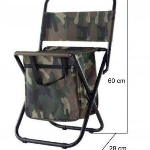 2in1 terep mintás horgász szék és táska - 100 kg teherbírású összecsukható és hordozható kempingszék tágas tárolórésszel (BBL) - Image 5