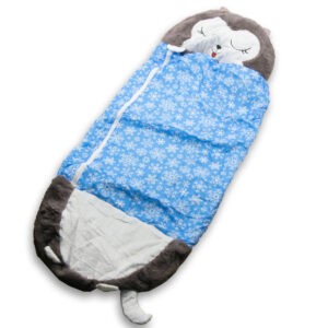 Pihe-puha plüssállattá alakítható hálózsák gyerekeknek - vidám husky alakú, kompakt, összecsukható hálózsák (FX) (BBJ) - Image 4