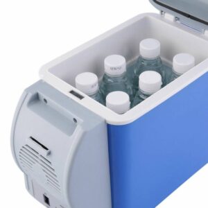 2in1 elektromos frissen tartó készülék utazáshoz - autós hűtőtáska és élelmiszer melegítő - vállpánttal és 3 pohártartóval a tetején - 7,5L, 65W (BBV) - Image 10