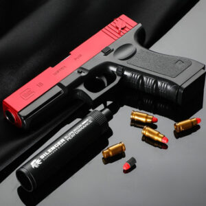 Lenyűgözően valósághű félautomata játékpisztoly töltényekkel és felszerelhető hangtompítóval (BBJ) - Image 4