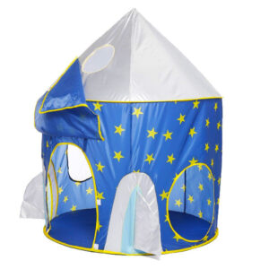 3 részes, összecsukható, vár alakú játszósátor szett csillag mintás anyagból - 178 x 152 x 203 cm, kék (BBJ) - Image 5