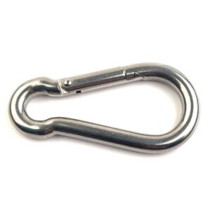 Rugós fém karabiner hegymászáshoz, barlangászathoz, vitorlázáshoz - 10 x 50 x 100 mm (BBL) - Image 4
