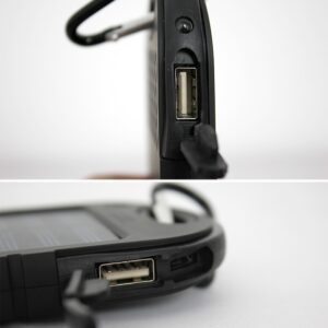 Napelemes külső akkumulátor - karabinerrel táskára rögzíthető powerbank - 5000 mAh (BBV) - Image 11