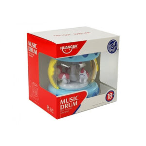 Világító, forgó, zenélő elemes körhinta aranyos lovacskákkal - 10,5 x 11,5 cm - kék (BBJ) - Image 3