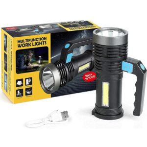 Multifunkciós, akkumulátoros zseblámpa - extra erős COB LED kézilámpa szereléshez, túrázáshoz, horgászathoz (BBD) - Image 8