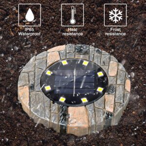 4 db napelemes leszúrható kerti lámpa kő mintával - talajba süllyeszthető szolár világítás (BBL)(BBV) - Image 5