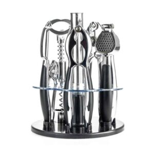 BM-2602 multifunkciós, 6 részes konyhai eszköz készlet fokhagymanyomóval, diótörővel, dugóhúzóval, konzervnyitóval, hámozókéssel és praktikus állvánnyal (BBA) - Image 4