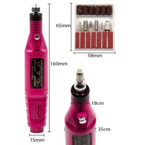 Mini elektromos körömcsiszológép 11 darabos kiegészítő szettel és USB kábellel (BBV) - Image 5