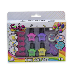 Cool csillag manikűr-pedikűr szett kislányoknak csillag alakú körömlakkos üvegekkel, strasszkövekkel és lábujj elválasztó szivaccsal (BBJ) - Image 3