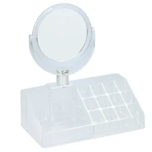 Kozmetikai rendszerező rengeteg rekesszel és kivehető, 360°-ban forgatható, 5x nagyítású sminktükörrel (BBV) - Image 17