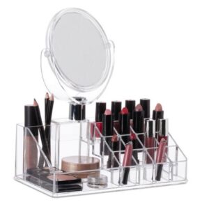 Kozmetikai rendszerező rengeteg rekesszel és kivehető, 360°-ban forgatható, 5x nagyítású sminktükörrel (BBV) - Image 11