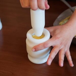 Univerzális töltött gombóc és krokett készítő eszköz 3 fejjel - csepp gömb és ovális forma (BBM) (FX) - Image 5