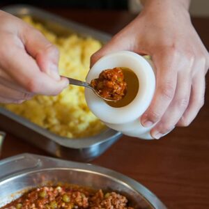 Univerzális töltött gombóc és krokett készítő eszköz 3 fejjel - csepp gömb és ovális forma (BBM) (FX) - Image 6