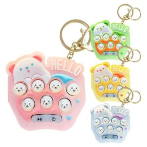 Kulcstartóra akasztható, elemes POP IT játék - unaloműző, stressz csökkentő nyomkodható kütyü (BBJ) - Image 13