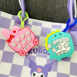 Kulcstartóra akasztható, elemes POP IT játék - unaloműző, stressz csökkentő nyomkodható kütyü (BBJ) - Image 5