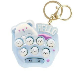 Kulcstartóra akasztható, elemes POP IT játék - unaloműző, stressz csökkentő nyomkodható kütyü (BBJ) - Image 17