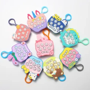 Kulcstartóra akasztható, elemes POP IT játék - unaloműző, stressz csökkentő nyomkodható kütyü (BBJ) - Image 18