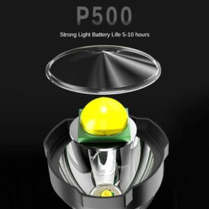 L-830 USB-ről tölthető LED zseblámpa 4 világítási móddal és kiegészítő fényforrással az oldalán (BBV) - Image 4