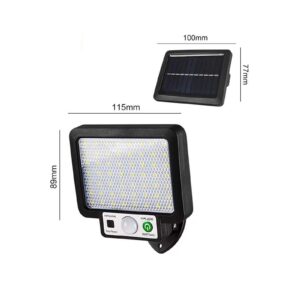 Worth Air W-780-7 mozgásérzékelős, falra szerelhető kültéri szolár lámpa - különálló napelemmel rendelkezik - 120W (BBV) - Image 6