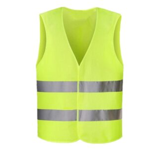 Vékony, jól szellőző láthatósági mellény neon sárga színben, fényvisszaverő csíkokkal - L-XXXL- méret (BBKM) - Image 3