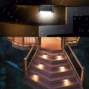 4 db-os lépcsőkorlátra helyezhető szolár lámpa - vízálló, környezetbarát megoldás teraszra, kertbe (BBV) - Image 7