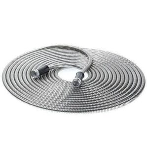 Strapabíró és tartós kerti locsolócső rozsdamentes acélból - időjárás-, nyomás- és UV-sugárzás álló, gubancmentes slag - 30 m (BBV) - Image 5