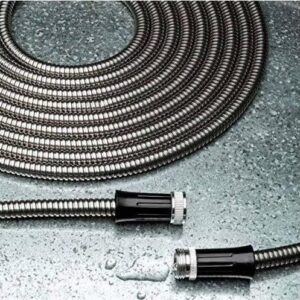 Strapabíró és tartós kerti locsolócső rozsdamentes acélból - időjárás-, nyomás- és UV-sugárzás álló, gubancmentes slag - 30 m (BBV) - Image 4