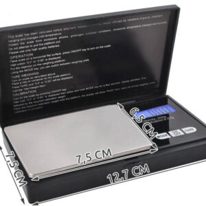 Nagy pontosságú zsebmérleg LCD kijelzővel és tara funkcióval 200 grammig - 6 féle mértékegység, 0,1 g pontosság (BBV) - Image 4