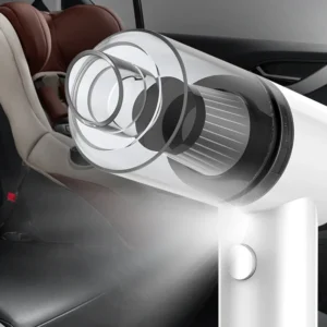 Szuper csendes, USB-ről és szivargyújtóról tölthető, vezeték nélküli mini porszívó kiegészítőkkel (BBM)(BBJH) - Image 4