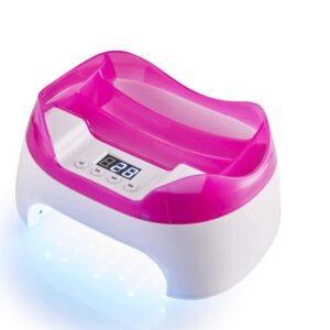 KM-520 Helytakarékos, modern, nagy teljesítményű 2in1 UV LED műkörmös lámpa és 5 rekeszes eszköz tartó - 110W (BBV) - Image 4