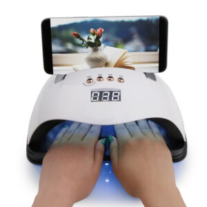 SUN Y9 UV LED professzionális műkörmös lámpa telefontartóval, beépített mozgásérzékelővel és hordozófüllel - 192W (BBV) - Image 8